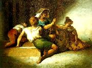 Theodore   Gericault la famille italienne France oil painting artist